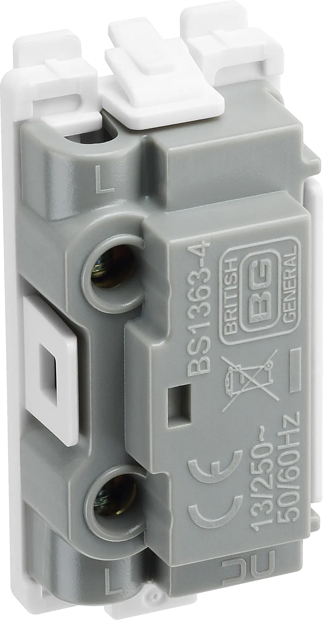 BG RBSFUSE Brushed Steel Grid Fuse Holder Module BG Nexus