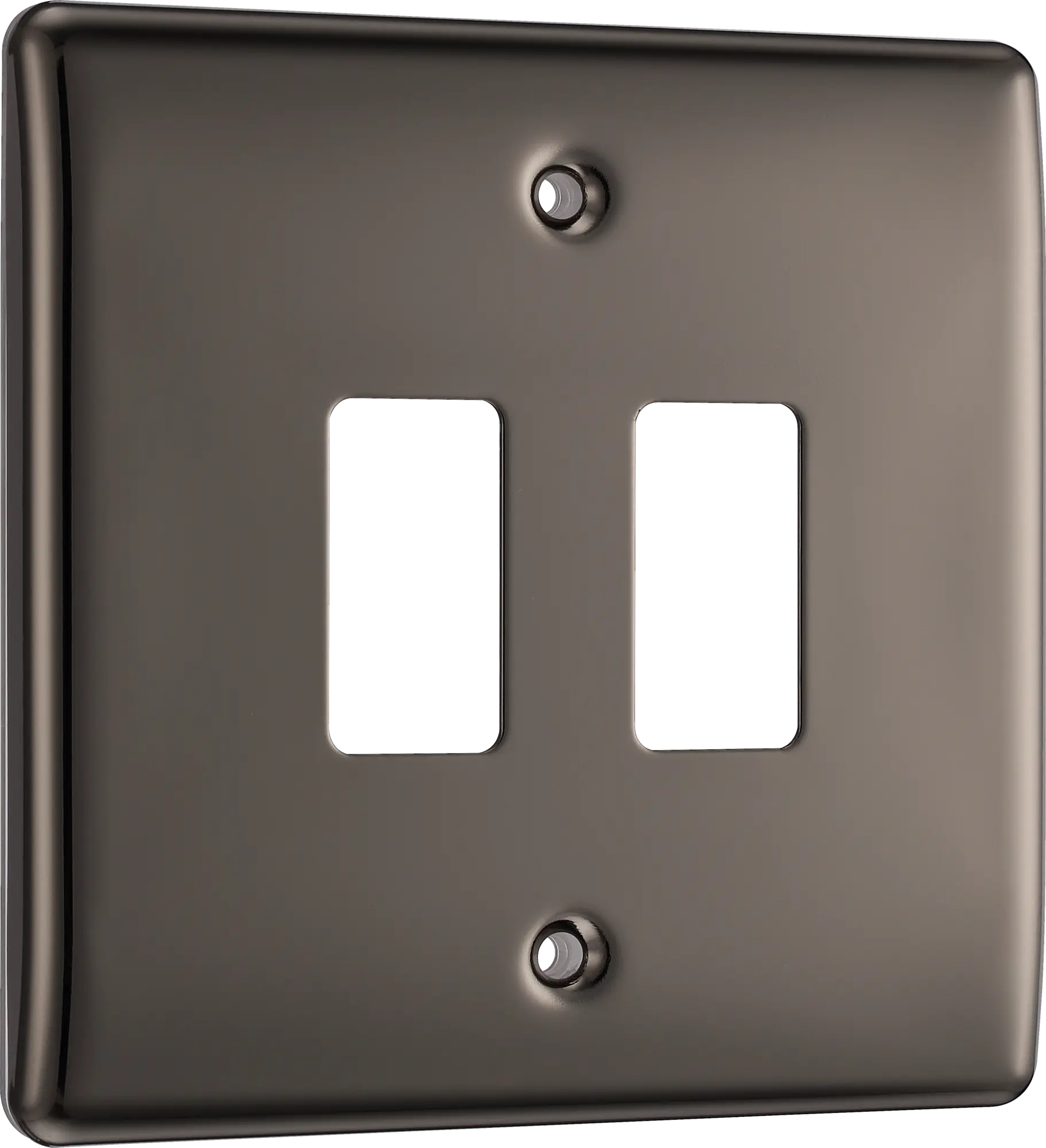 BG RNBN2 Black Nickel 2 Gang Front Cover Plate BG Nexus