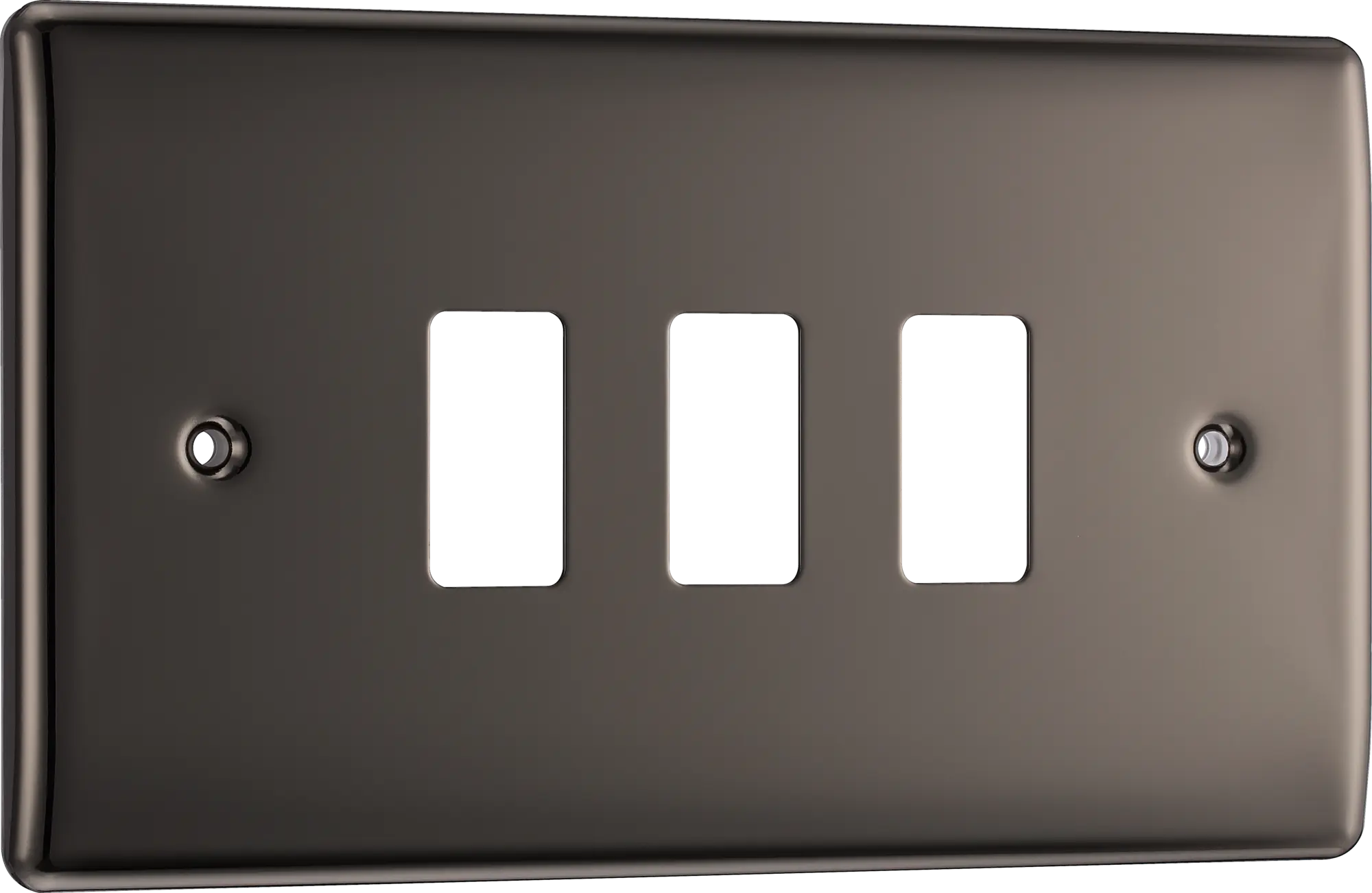 BG RNBN3 Black Nickel 3 Gang Front Cover Plate BG Nexus