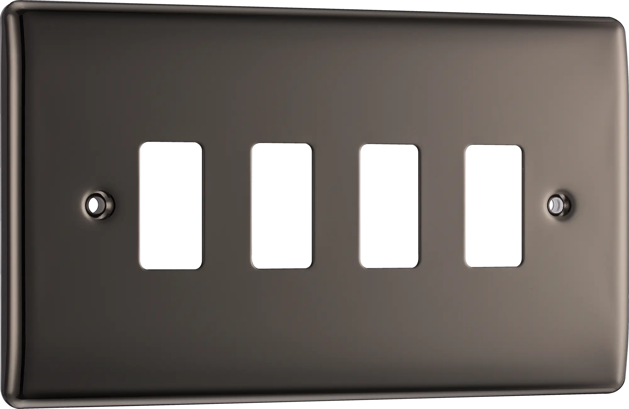 BG RNBN4 Black Nickel 4 Gang Front Cover Plate BG Nexus