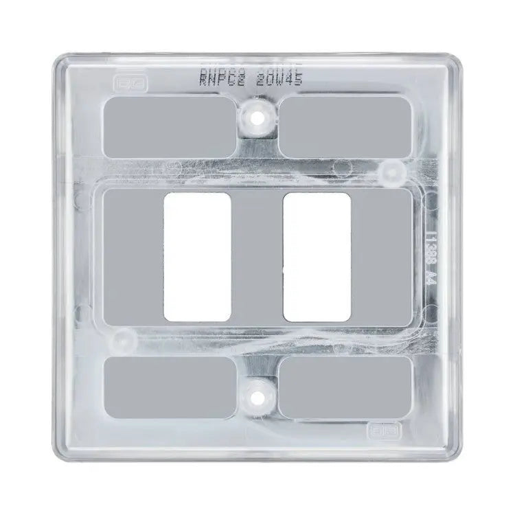 BG RNPC2 Polished Chrome 2 Gang Front Cover Plate BG Nexus