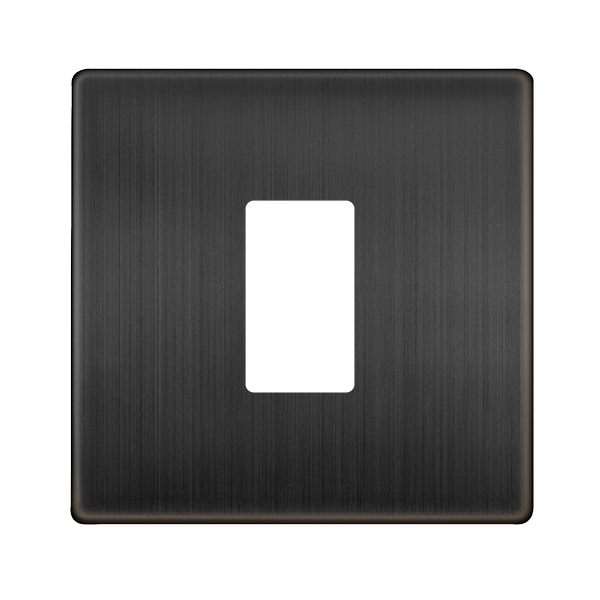 Click GridPro 1 GANG GRIDPRO COVER PLATE - MATT BRONZE – SCP20401BZ