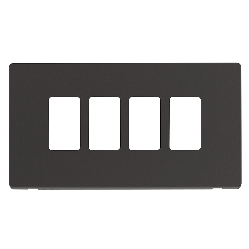 Click GridPro 4 Gang GridPro Frontplate - Black – SCP20404BK