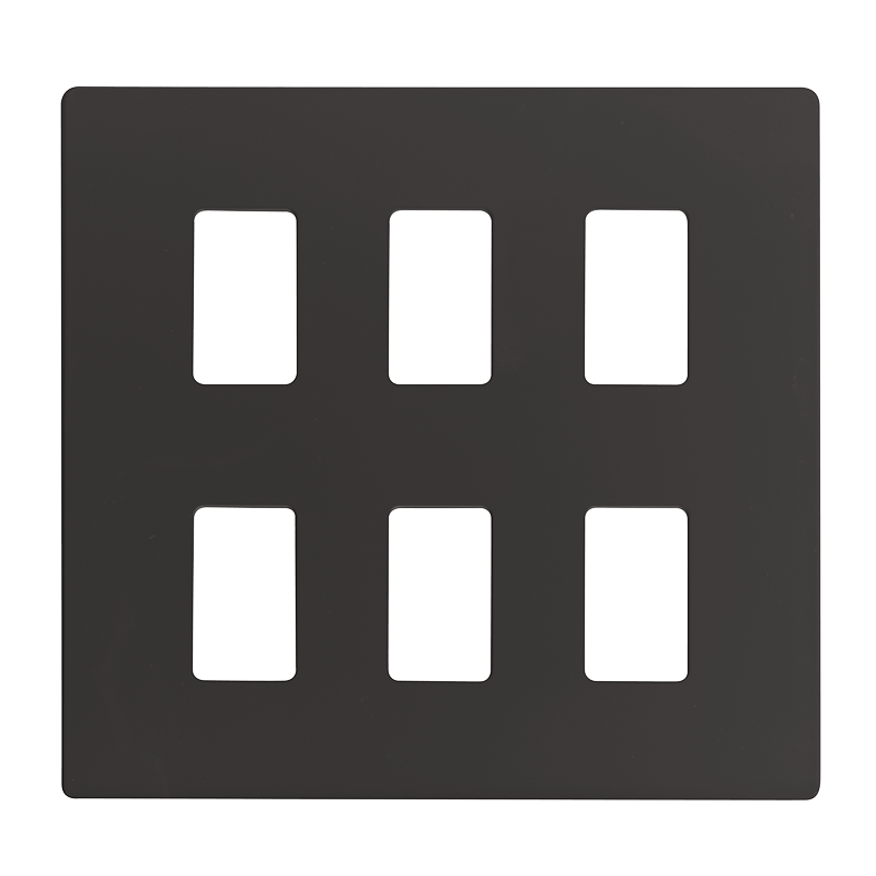 Click GridPro 6 Gang GridPro Frontplate - Black – SCP20506BK