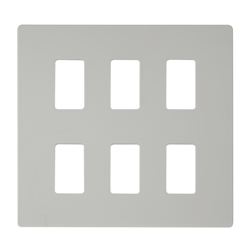 Click GridPro 6 Gang GridPro Frontplate - White – SCP20506PW
