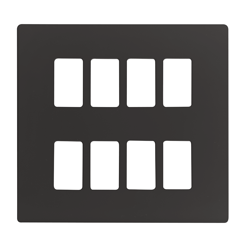 Click GridPro 8 Gang GridPro Frontplate - Black – SCP20508BK