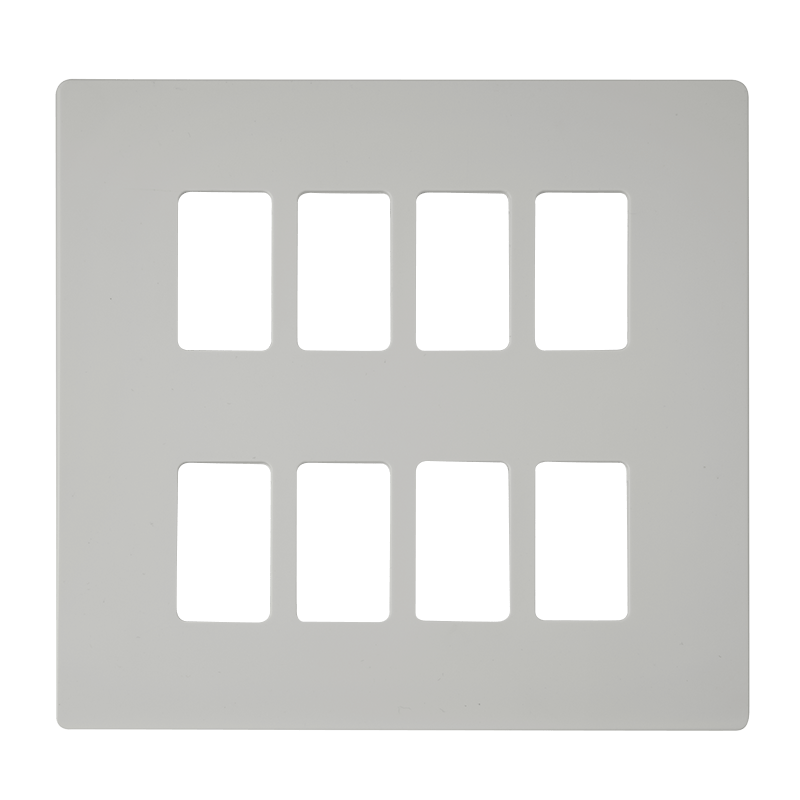 Click GridPro 8 Gang GridPro Frontplate - White – SCP20508PW