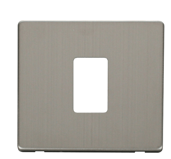 Click MiniGrid 1 Gang Single Aperture Cover Plate - Stainless Steel – SCP401SS