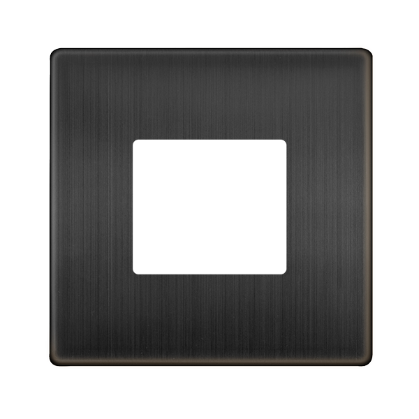 Click MiniGrid 1 GANG MINIGRID 2 APERTURE COVER PLATE - MATT BRONZE – SCP402BZ