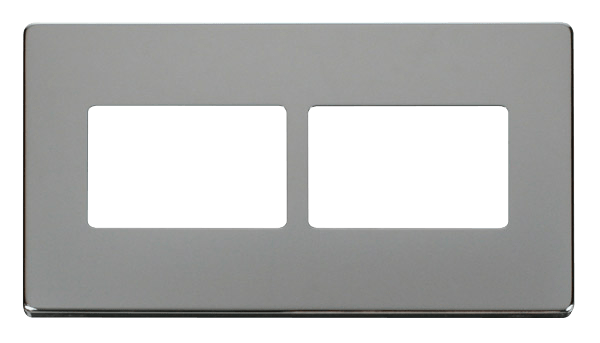 Click MiniGrid 2 Gang (2 x 3) Aperture Cover Plate - Chrome – SCP406CH