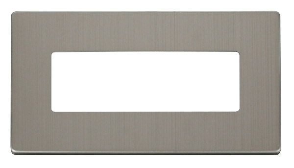 Click MiniGrid 2 Gang (6 In-Line) Aperture Cover Plate - Stainless Steel – SCP426SS