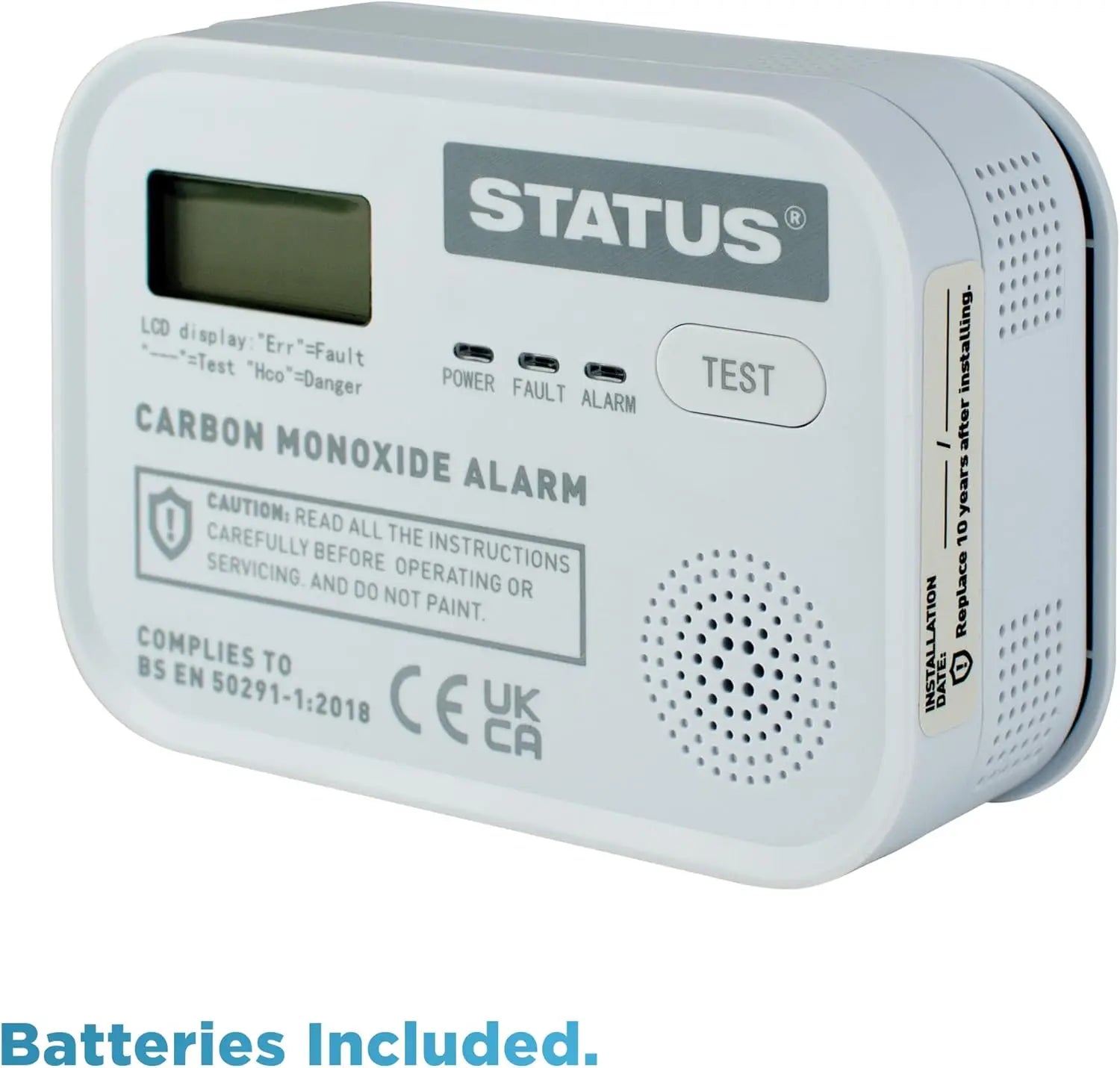 STATUS Carbon Monoxide Alarm with Batteries – SDCMA3XAA1PB4 STATUS