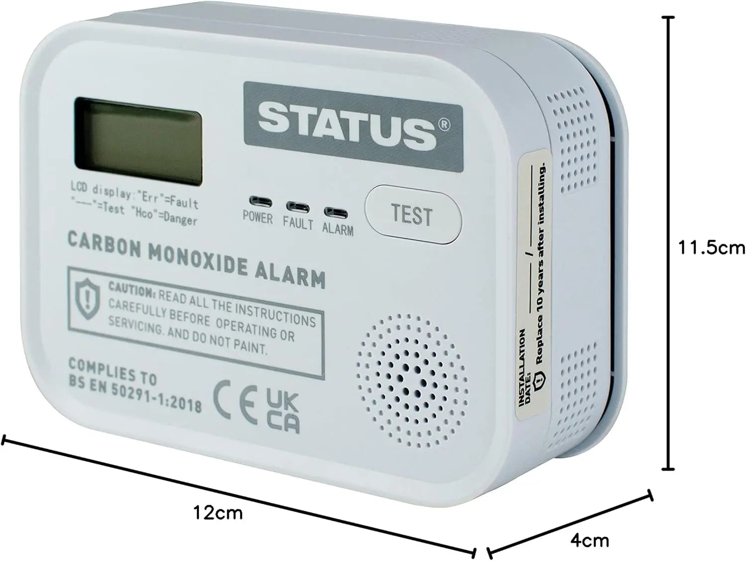 STATUS Carbon Monoxide Alarm with Batteries – SDCMA3XAA1PB4 STATUS