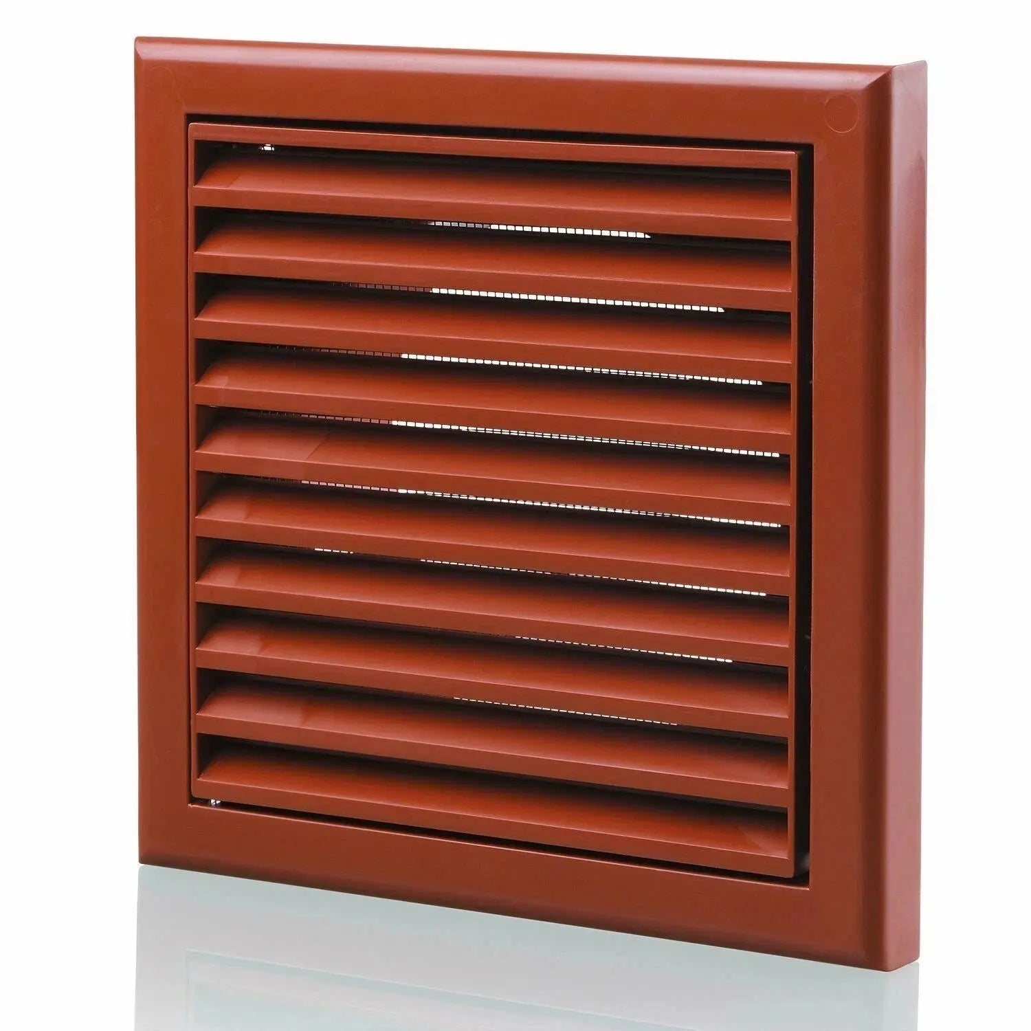 Terracotta 4" Louvred Wall Vent Grille Cover Fixed Blade Air Vent Extractor Fan Duct