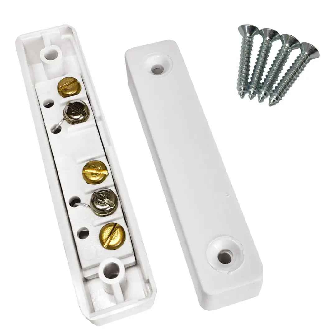Burglar Alarm Door Contacts White Surface Magnetic 5 Terminal Contact Type ACAS Electrical