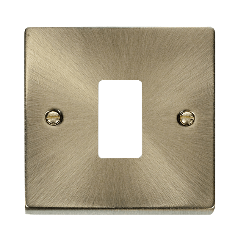 Click GridPro 1 Gang GridPro Frontplate - Antique Brass – VPAB20401