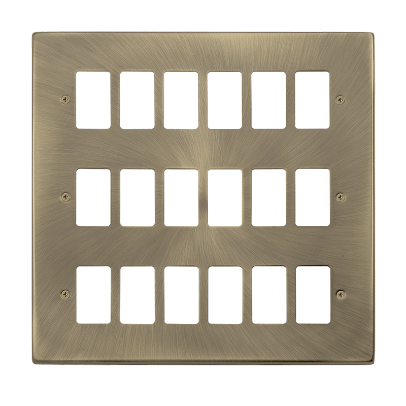 Click GridPro 18 Gang GridPro Frontplate - Antique Brass – VPAB20518