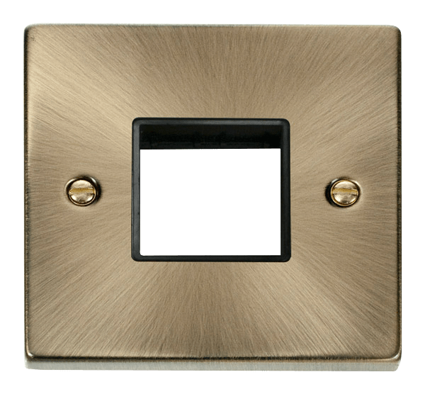 Click MiniGrid 1 Gang Plate Twin Aperture - Black – VPAB402BK