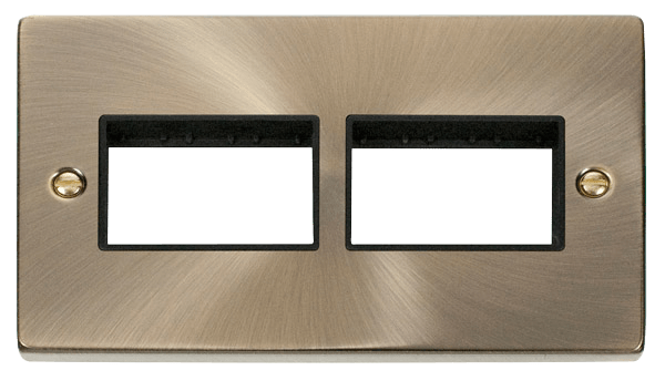 Click MiniGrid 2 Gang Plate (3 x 3) Aperture - Black – VPAB406BK