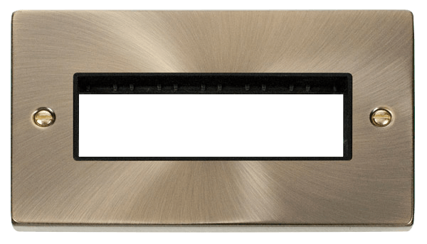 Click MiniGrid 2 Gang Plate 6 In-Line Aperture - Black – VPAB426BK