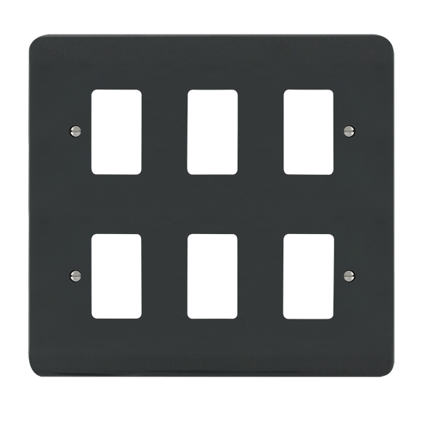 Click GridPro GPRO 6 GANG DECO PLATE ANTHRACITE GREY – VPAG20506