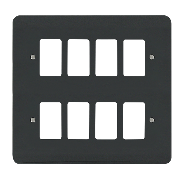 Click GridPro GPRO 8 GANG DECO PLATE ANTHRACITE GREY – VPAG20508
