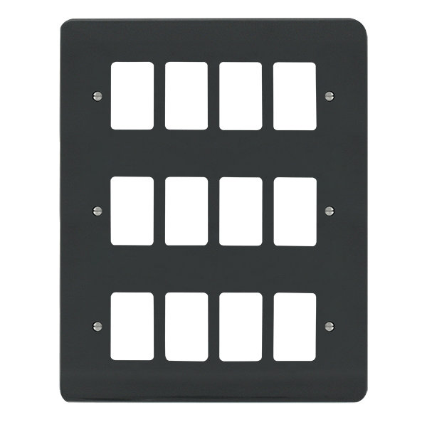 Click GridPro GPRO 12 GANG DECO PLATE ANTHRACITE GREY – VPAG20512