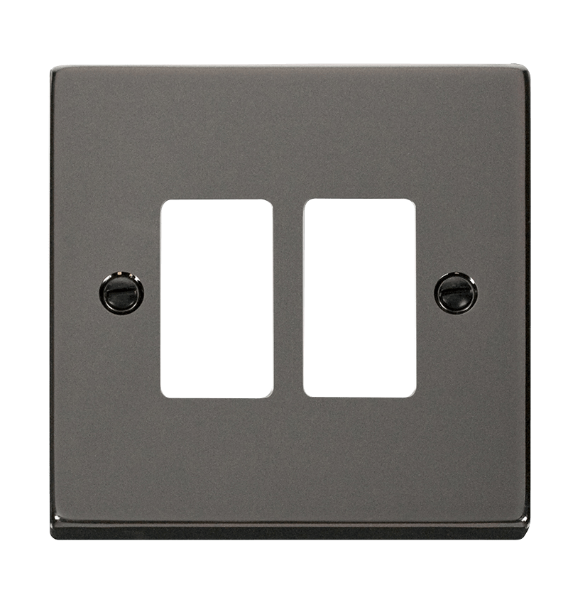 Click GridPro 2 Gang GridPro Frontplate - Black Nickel – VPBN20402