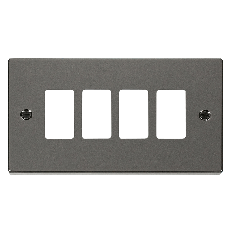 Click GridPro 4 Gang GridPro Frontplate - Black Nickel – VPBN20404