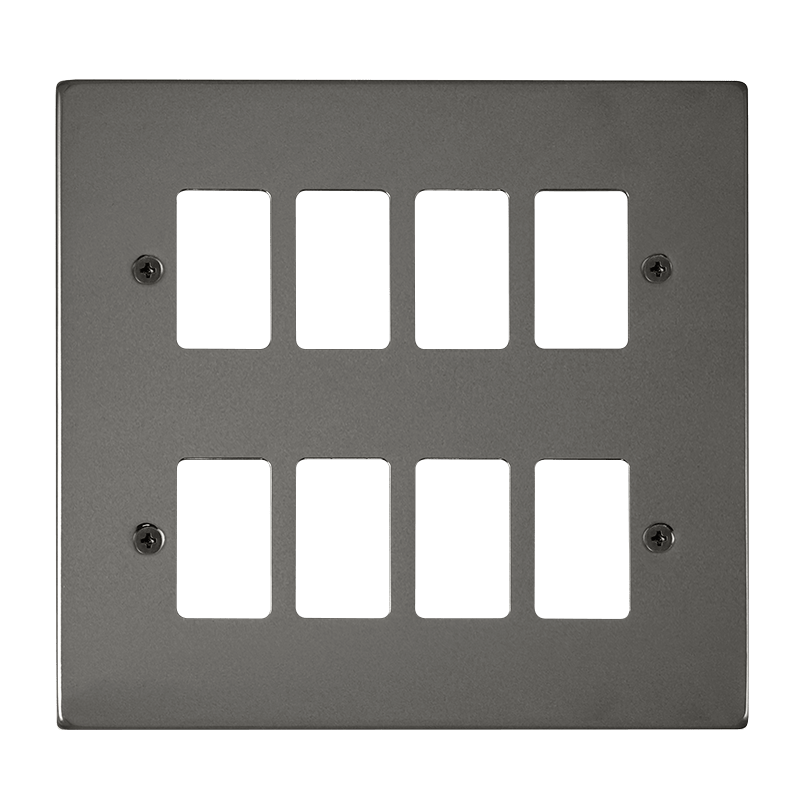 Click GridPro 8 Gang GridPro Frontplate - Black Nickel – VPBN20508