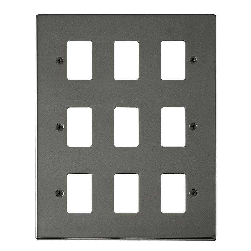 Click GridPro 9 Gang GridPro Frontplate - Black Nickel – VPBN20509