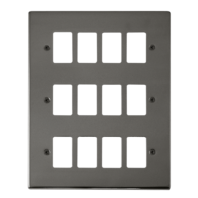 Click GridPro 12 Gang GridPro Frontplate - Black Nickel – VPBN20512