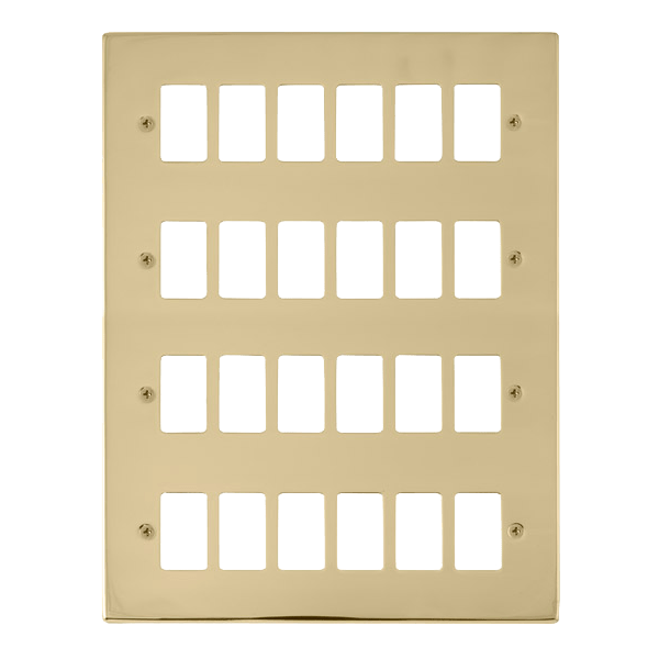 Click GridPro 24 Gang GridPro Frontplate - Polished Brass – VPBR20524