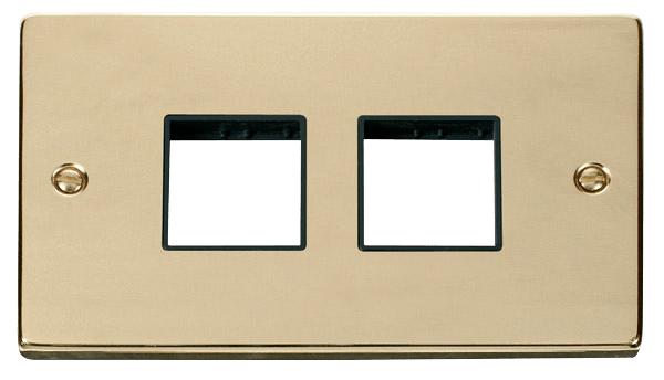 Click MiniGrid 2 Gang Plate (2 x 2) Aperture - Black – VPBR404BK