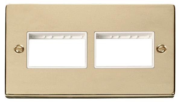 Click MiniGrid 2 Gang Plate (3 x 3) Aperture - White – VPBR406WH