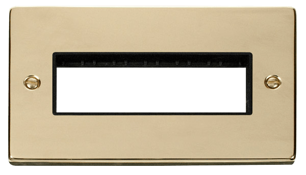 Click MiniGrid 2 Gang Plate 6 In-Line Aperture - Black – VPBR426BK