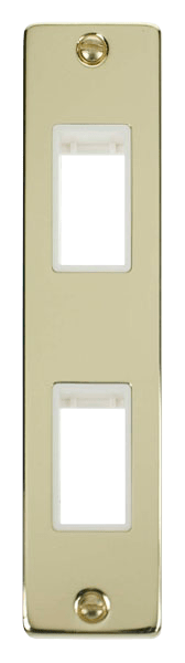 Click MiniGrid Double Architrave Plate & Aperture - White – VPBR472WH