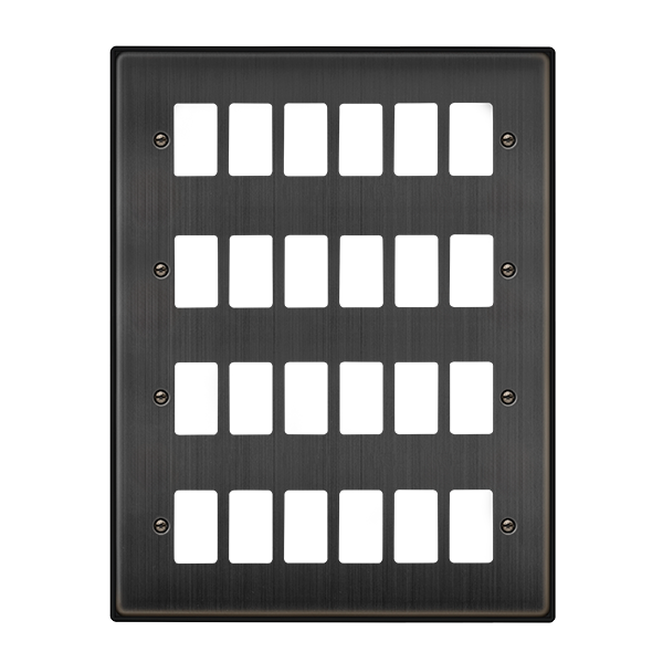 Click GridPro 24 GANG GRIDPRO FRONT PLATE - MATT BRONZE – VPBZ20524