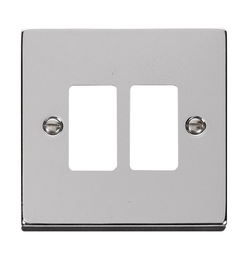 Click GridPro 2 Gang GridPro Frontplate - Polished Chrome – VPCH20402