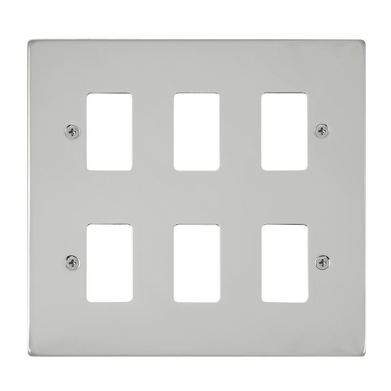 Click GridPro 6 Gang GridPro Frontplate - Polished Chrome – VPCH20506