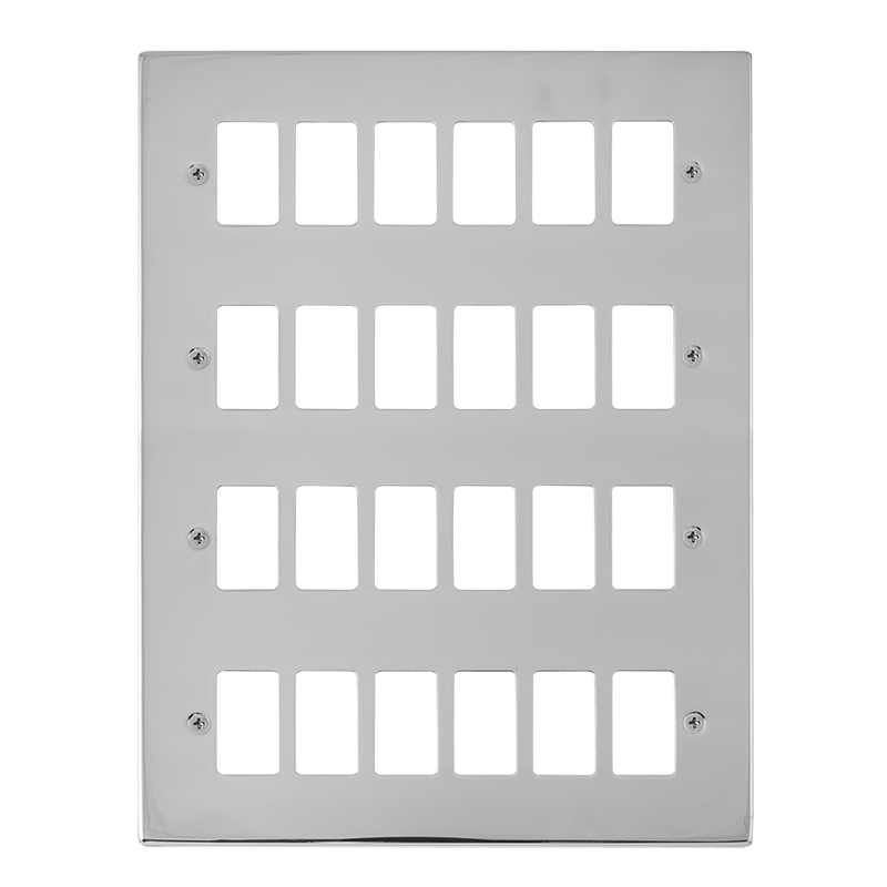 Click GridPro 24 Gang GridPro Frontplate - Polished Chrome – VPCH20524