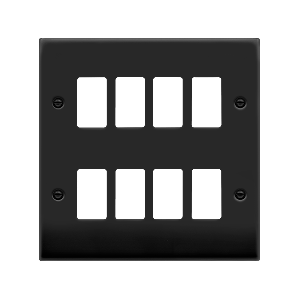 Click GridPro GRIDPRO 8 GANG DECO PLATE MATT BLACK – VPMB20508