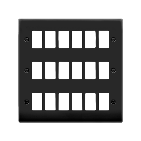 Click GridPro GRIDPRO 18 GANG DECO PLATE MATT BLACK – VPMB20518