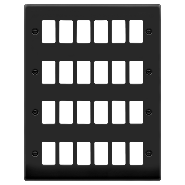 Click GridPro GRIDPRO 24 GANG DECO PLATE MATT BLACK – VPMB20524