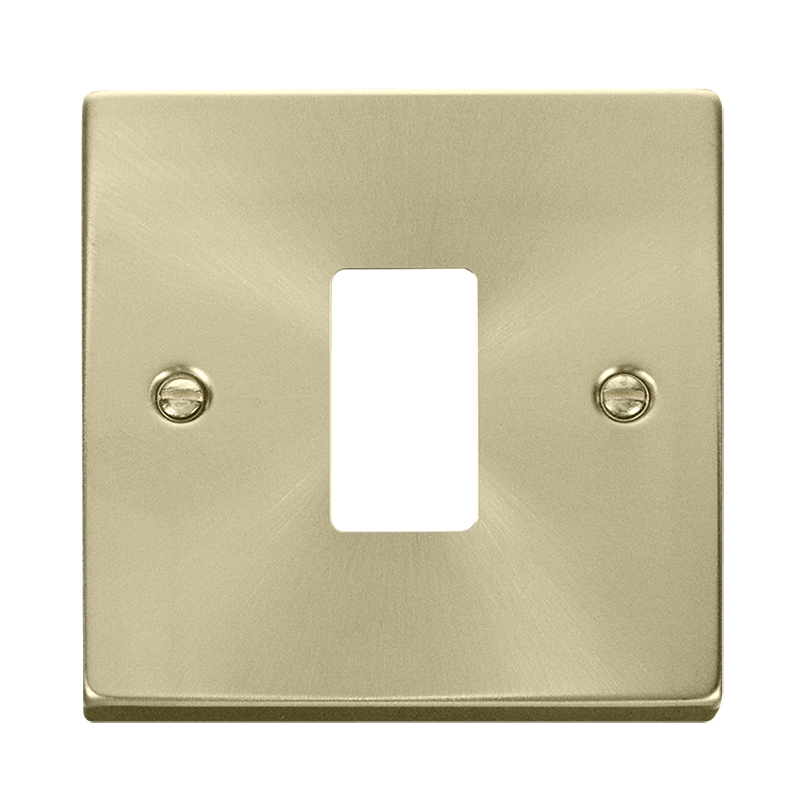 Click GridPro 1 Gang GridPro Frontplate - Satin Brass – VPSB20401