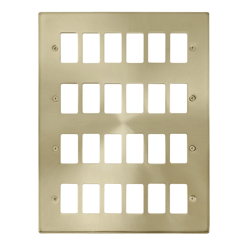Click GridPro 24 Gang GridPro Frontplate - Satin Brass – VPSB20524