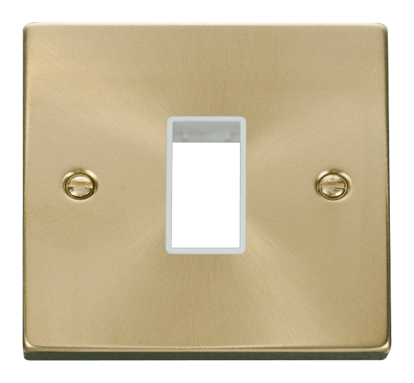 Click MiniGrid 1 Gang Plate Single Aperture - White – VPSB401WH