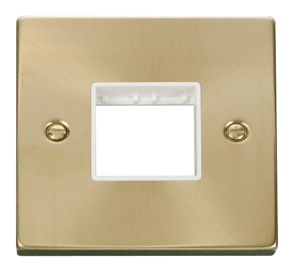 Click MiniGrid 1 Gang Plate Twin Aperture - White – VPSB402WH