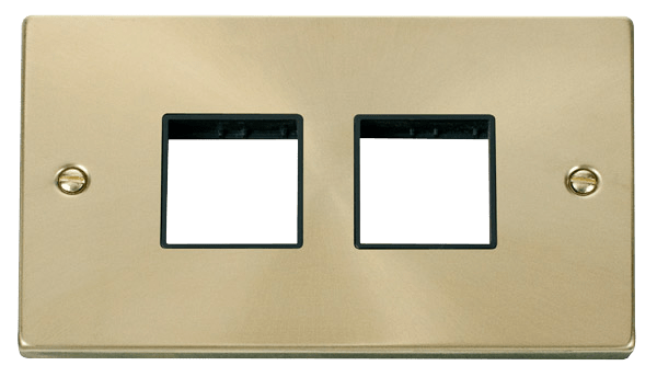 Click MiniGrid 2 Gang Plate (2 x 2) Aperture - Black – VPSB404BK