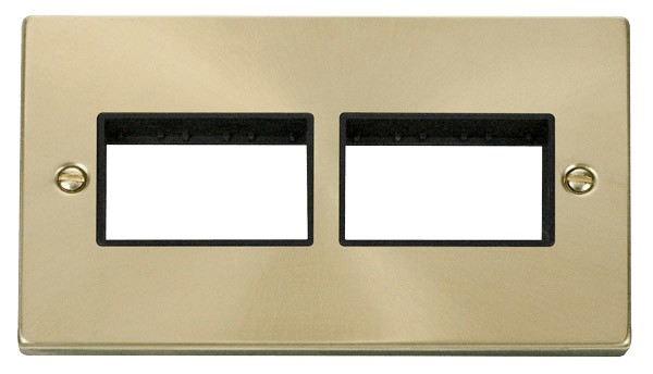 Click MiniGrid 2 Gang Plate (3 x 3) Aperture - Black – VPSB406BK